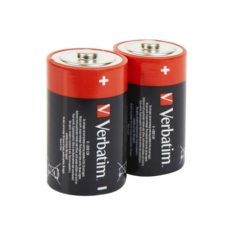 Verbatim D Alkaline Batteries 2-pack 49923