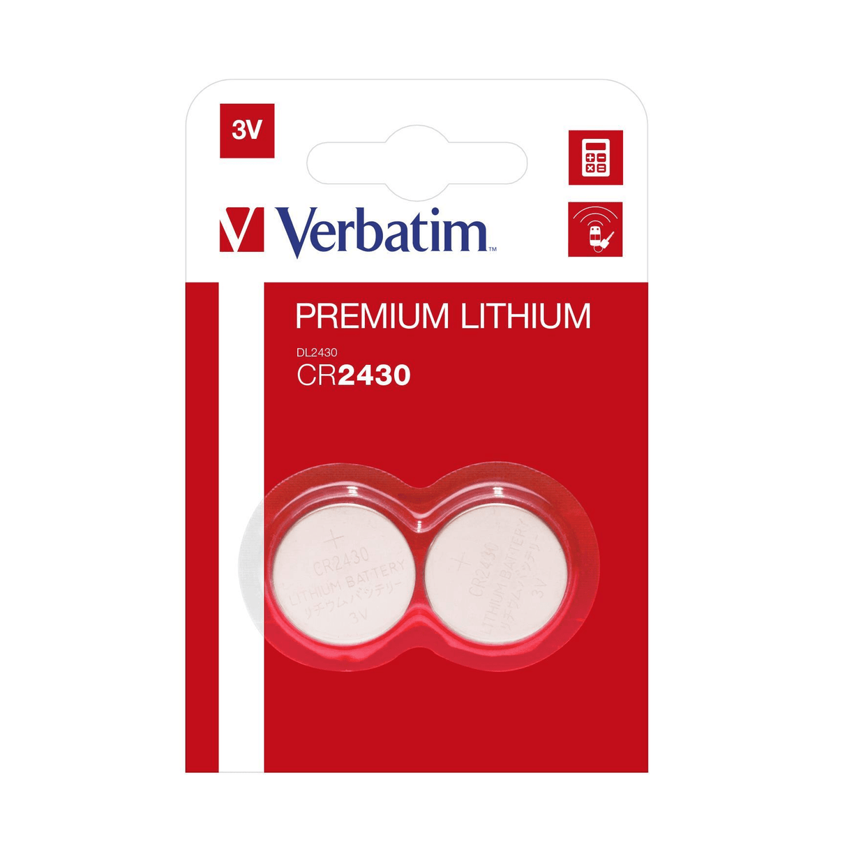 Verbatim CR2430 3V Lithuim Battery (2 pack)