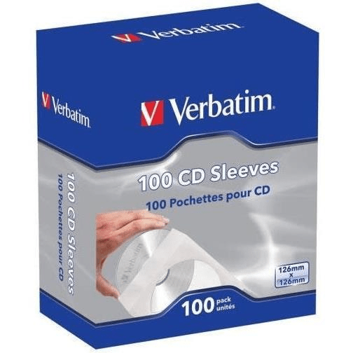 Verbatim CD/DVD Paper Sleeves With Clear Window 49976