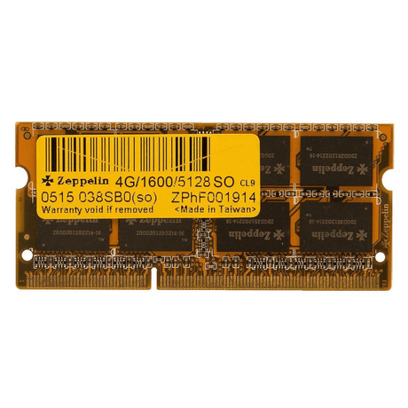 Zeppelin 4GB DDR3 1600MHz Low Voltage SO-DIMM Memory Module 4G/ZEP/1600SOLV