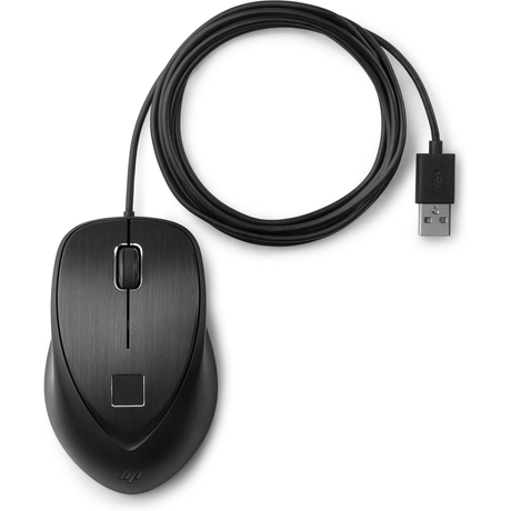 HP USB Fingerprint Mouse USB Type-A Ambidextrous 4TS44AA