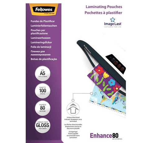 Fellowes ImageLast A5 80 Micron Laminating Pouch 100-pack 5306002