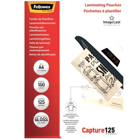 Fellowes ImageLast A4 125 Micron Laminating Pouch 100-pack 5307407