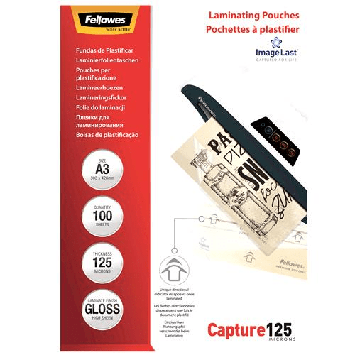 Fellowes ImageLast A3 125 Micron Laminating Pouch 100-pack 5307506