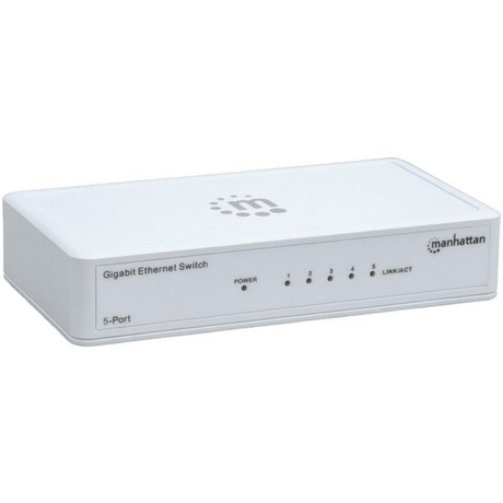 Manhattan 5-port Gigabit Ethernet Switch Desktop Size Plastic IEEE 802.3az 560696