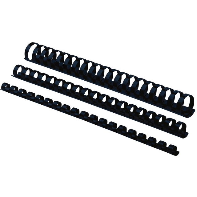 Fellowes Apex Plastic Binding Combs 8mm Black - 100 pack 6200301