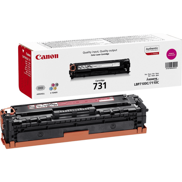 Canon 731 M Magenta Toner Cartridge 1,500 Pages Original 6270B002 Single-pack