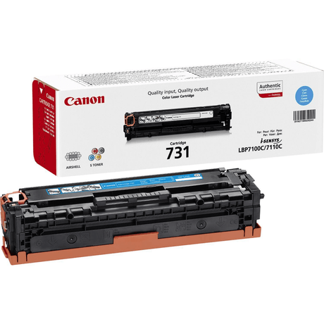 Canon 731 C Cyan Toner Cartridge 1,500 Pages Original 6271B002 Single-pack