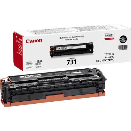 Canon 731 Black Toner Cartridge 1,400 Pages Original 6272B002 Single-pack