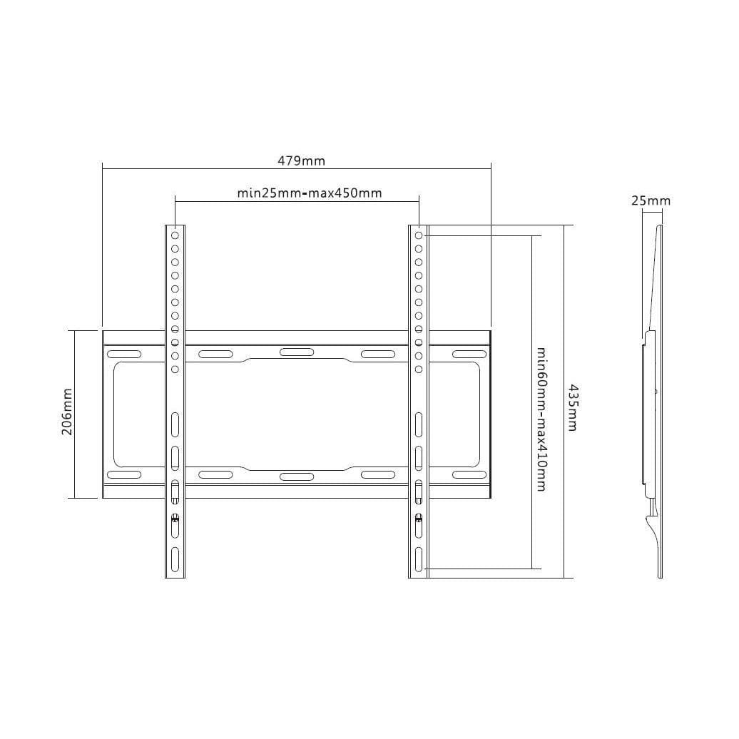 Equip 32-inch to 55-inch Fixed TV Wall Mount Bracket 650310