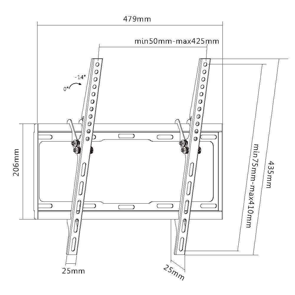 Equip 32-inch to 55-inch Tilt TV Wall Mount Bracket 650311