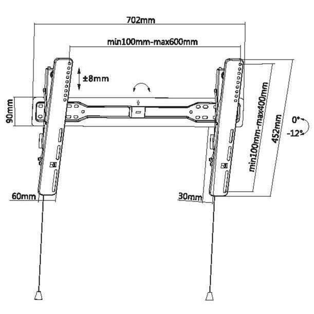 Equip 37-inch to 70-inch Ultra Slim TV Wall Mount Bracket 650317