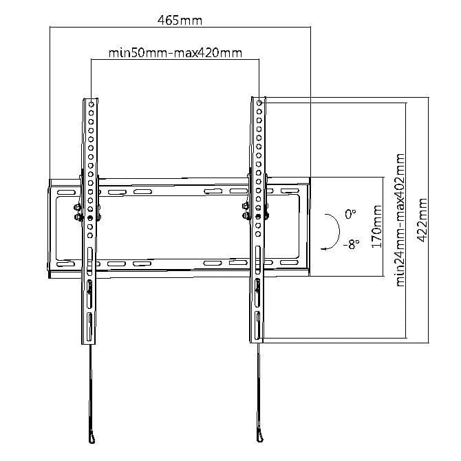 Equip 32-inch to 55-inch Economy Slim Tilt TV Wall Mount Bracket 650319