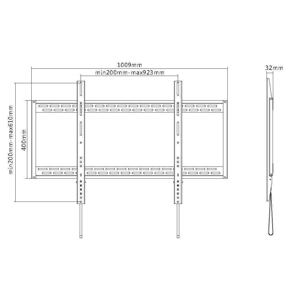 Equip 60-inch to 100-inch Fixed Curved TV Wall Mount Bracket 650323