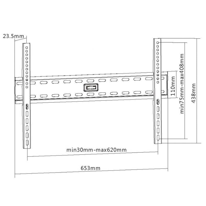 Equip 37-inch to 70-inch Fixed TV Wall Mount Bracket 650330