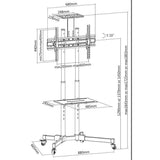 Equip Economy Multi-functional TV Cart 650603