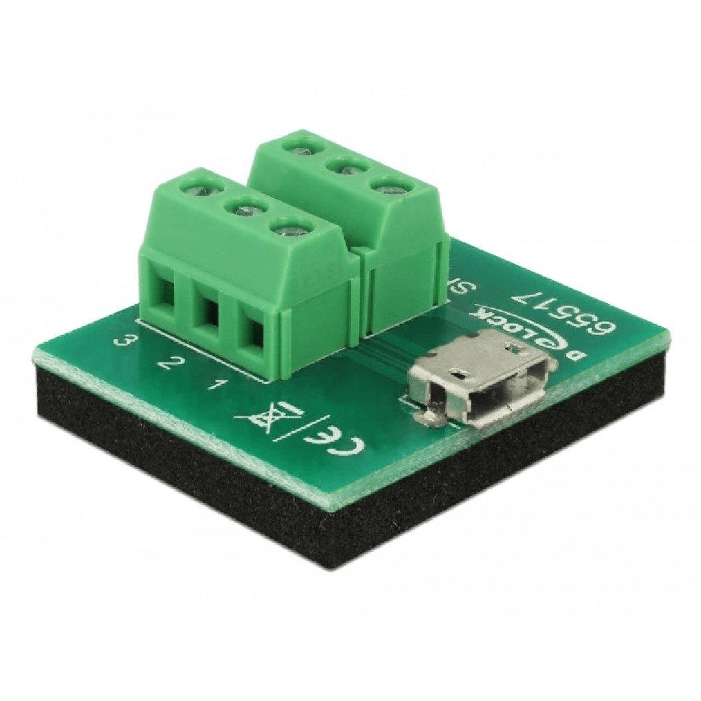 Delock Micro USB Female to Terminal Block 6-pin Adapter 65517