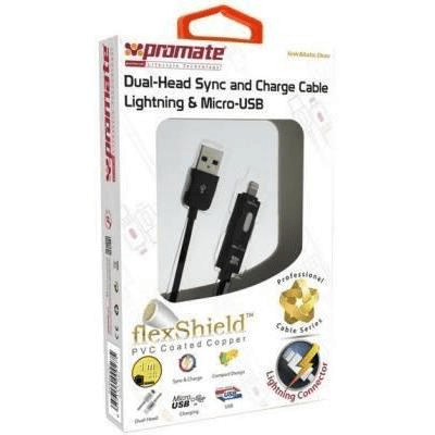 Promate LinkmateDuo Dual-ended Charge and Sync Lightning and Micro-USB Cable 6959144007809