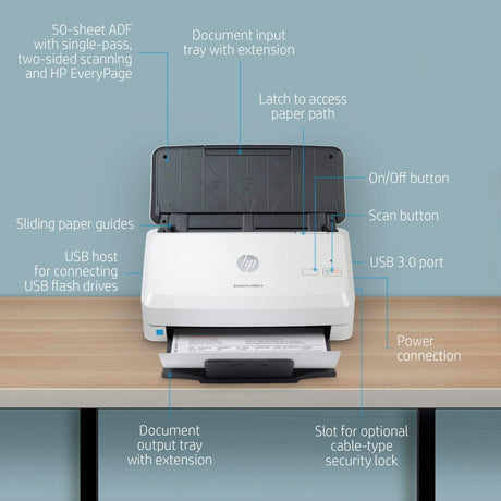 HP ScanJet Pro 3000 s4 Up to 40 ppm 600 x 600 dpi A4 Sheet-fed Scanner 6FW07A