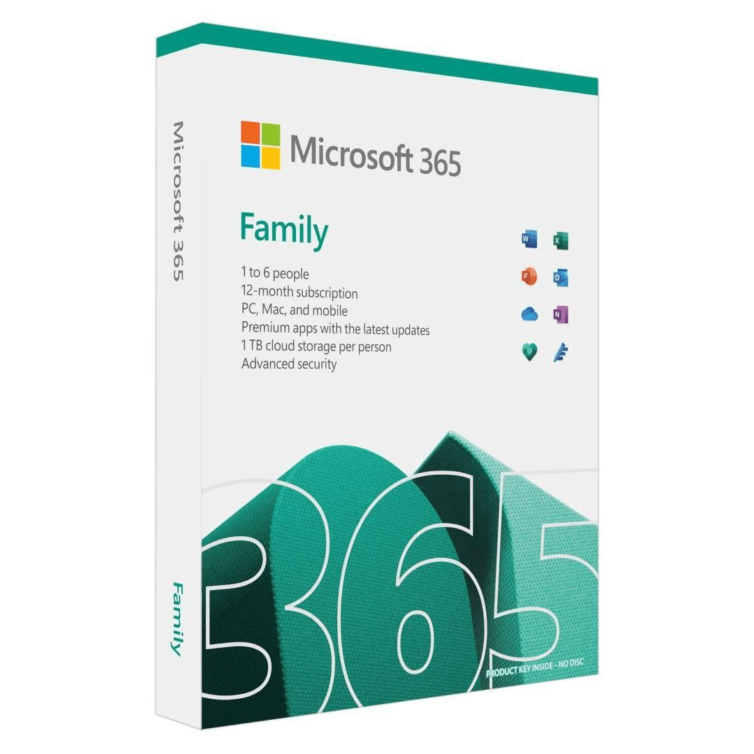 Microsoft 365 Family for up to 6 People PC Mac and Mobile 12-month Subscription FPP 6GQ-01560