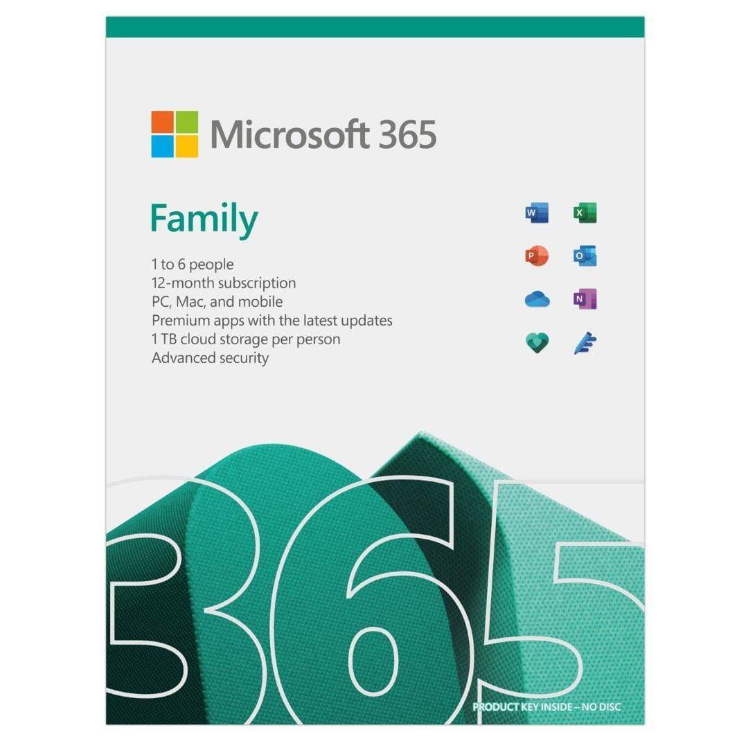 Microsoft 365 Family for up to 6 People PC Mac and Mobile 12-month Subscription FPP 6GQ-01560