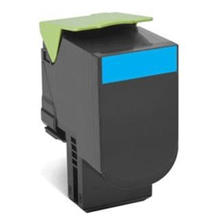 Lexmark 70C80C0 Cyan Toner Cartridge 1