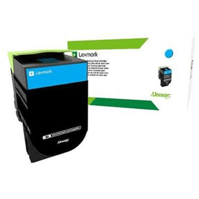 Lexmark 70C8HCE Cyan Toner Cartridge 3,000 Pages Original Single-pack