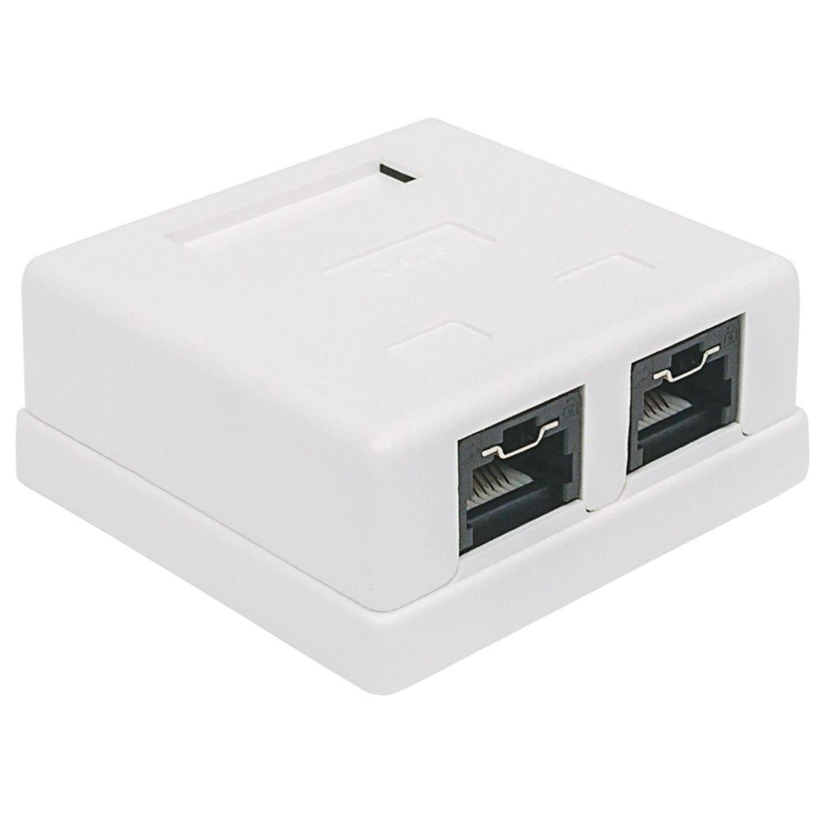 Intellinet 2-port CAT6 UTP WallMount Box - White 771467