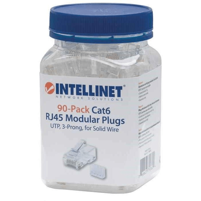 Intellinet RJ45 Modular Plugs Cat6 UTP - 90-pack 790604