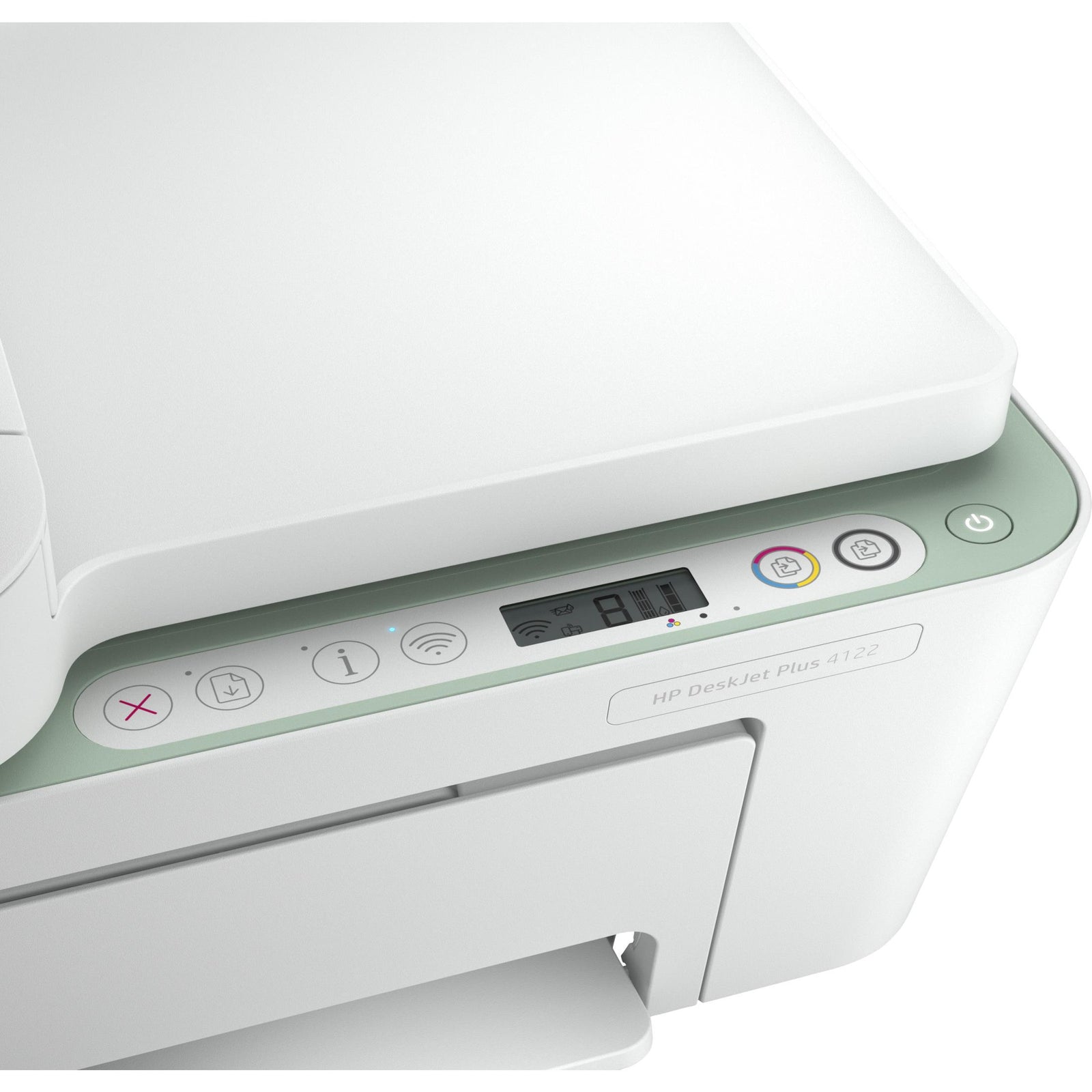 Hp Deskjet Plus 4122 All In One Colour Inkjet Printer Light Sage 7fs