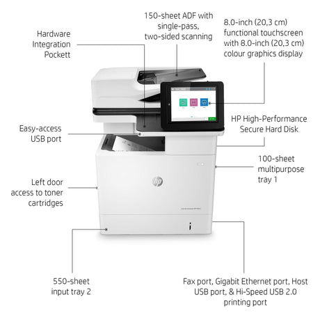 HP LaserJet Enterprise M636fh Multifunction Color A4 Duplex Laser Printer 7PT00A