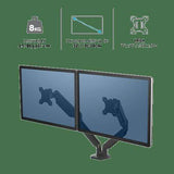 Fellowes Platinum Series Dual Monitor Arm Black 8042501