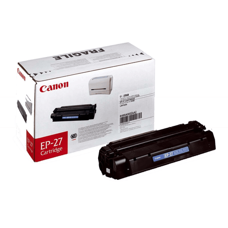 Canon EP-27 Black Toner Cartridge 2,500 Pages Original 8489A002 Single-pack