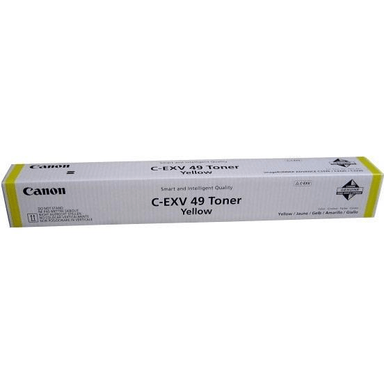 Canon C-EXV 49 Y Yellow Toner Cartridge 19,000 Pages Original 8527B002 Single-pack