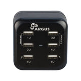 Inter-Tech Argus LS-6US USB Indoor Adapter Black 88885322