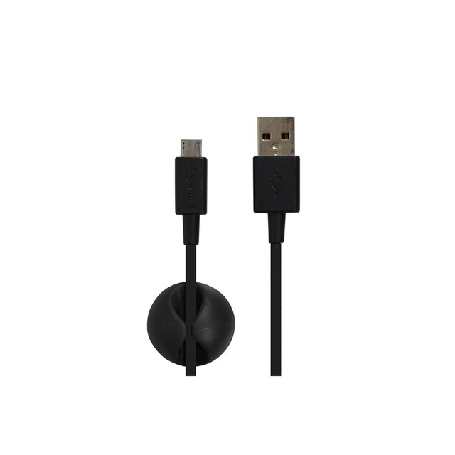 Port Designs Micro-USB Cable and Cable Holder Black 900060