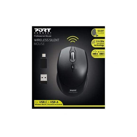 Port Designs 900713 Mouse Ambidextrous RF Wireless+USB Type-C 1600dpi