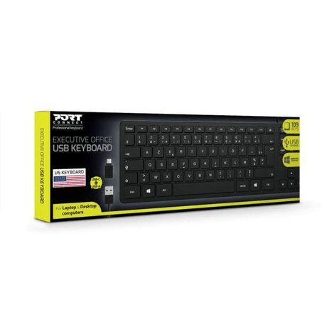 Port Designs Office Executive Wired Keyboard Black 900754-US