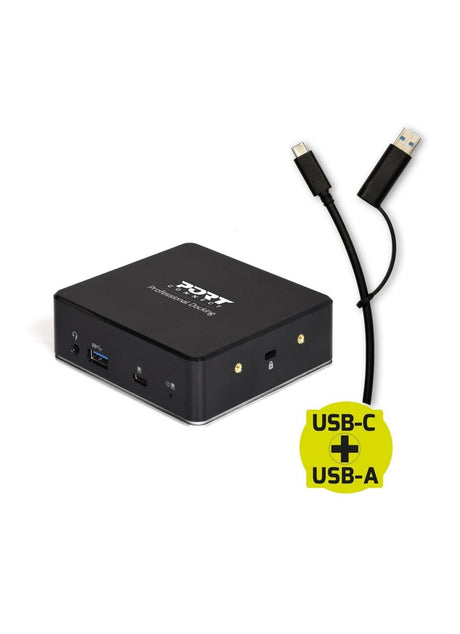 Port Designs 901908 interface hub USB 3.2 Gen 1 (3.1 Gen 1) Type-C Black