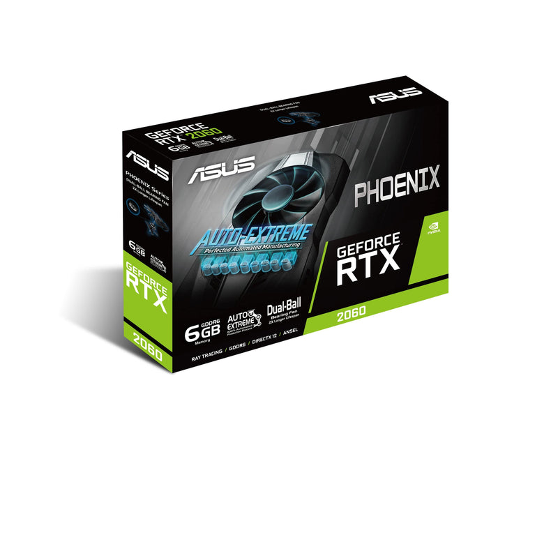 ASUS Nvidia GeForce RTX 2060 90YV0CJ0-M0NA00 Graphics Card - RTX2060 Phoenix PH-RTX2060-6G 6GB GDDR6