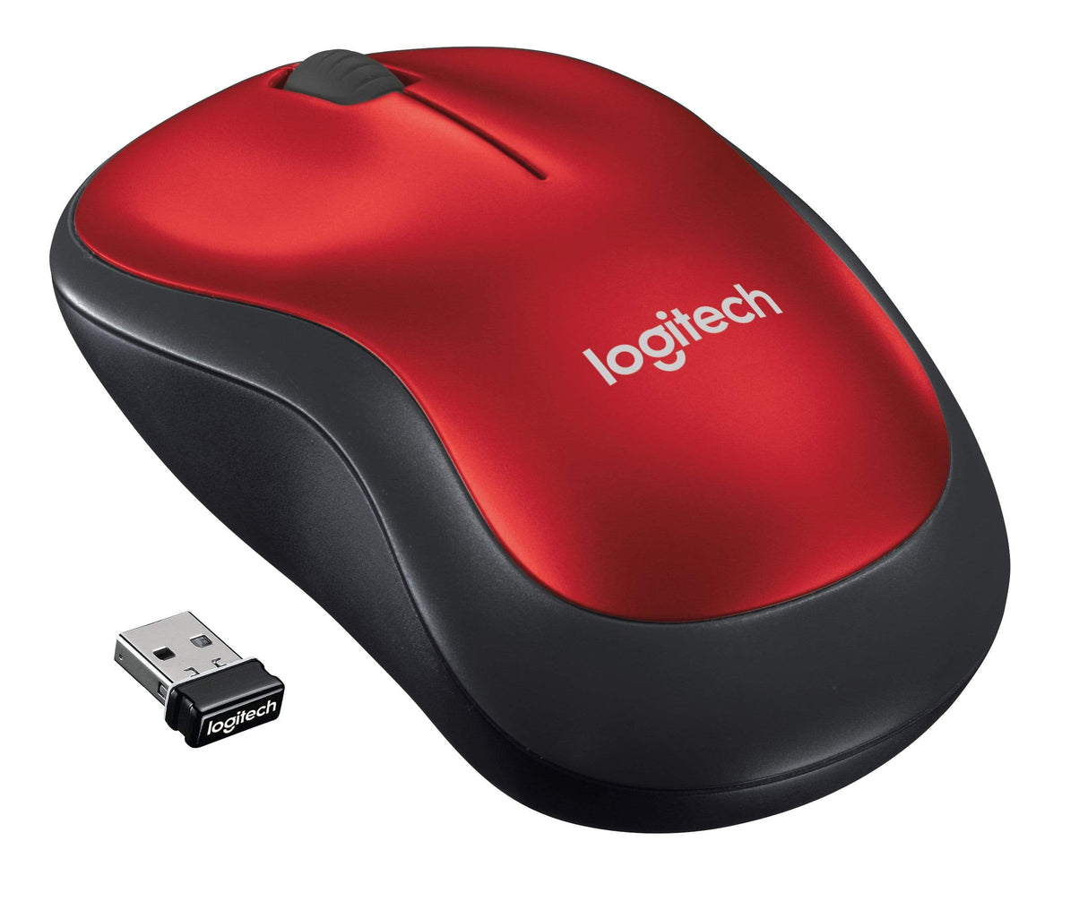 Logitech M185 Wireless Mouse - Red 910-002237