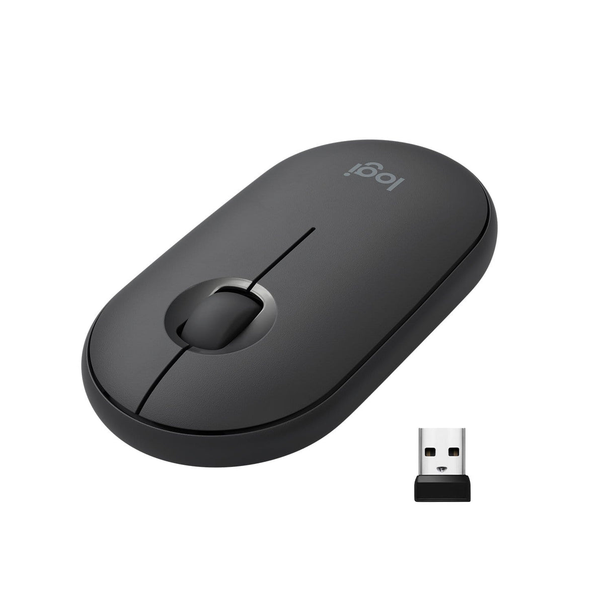 Logitech Pebble M350 Wireless Ambidextrous Mouse - Graphite 910-005718