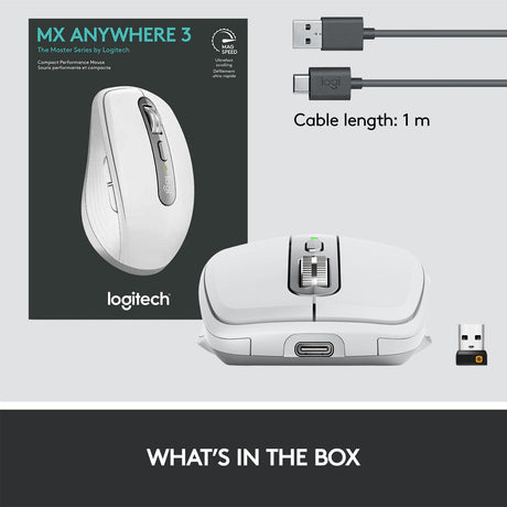 Logitech MX Anywhere 3 Wireless Mouse - Pale Grey 910-005989