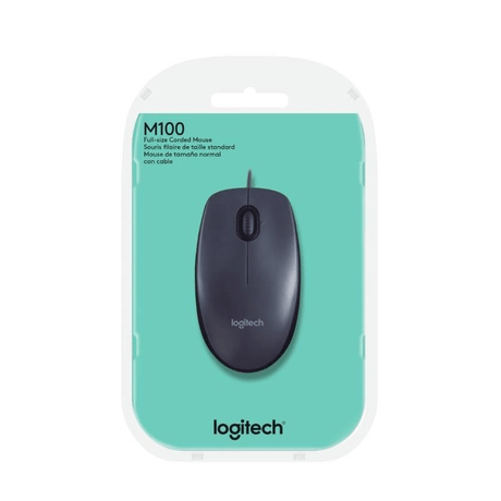 Logitech M100 Wired USB Optical Mouse 910-006652