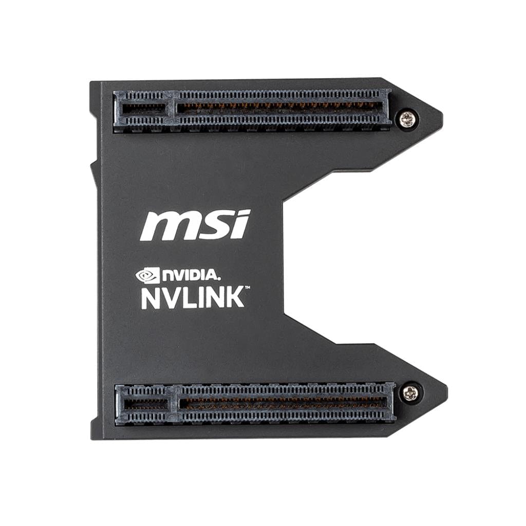 MSI NVLink GPU Bridge for GeForce RTX SLI Configuration '2-way SLI Bridge for Compatible GeForce RTX GPU, Optimised for 4K+ UHD Resolution, 144hz Refresh rate, RGB Mystic Light'