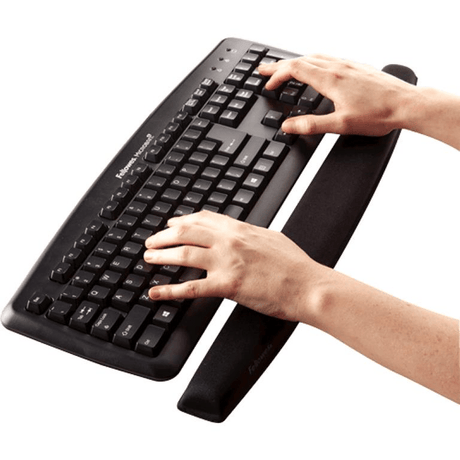 Fellowes Wrist Rest Gel Pad Black 9178201