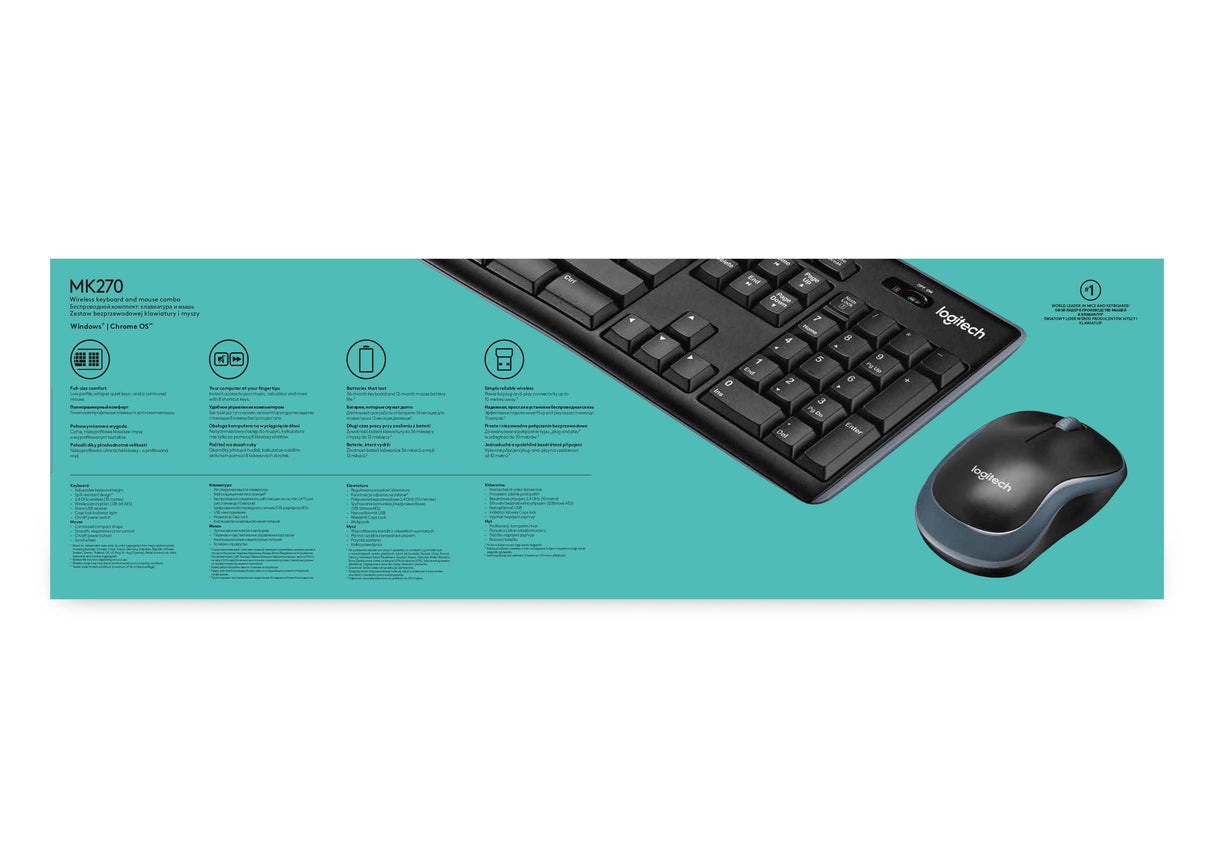 Logitech MK270 Wireless Keyboard and Mouse Combo 920-004509