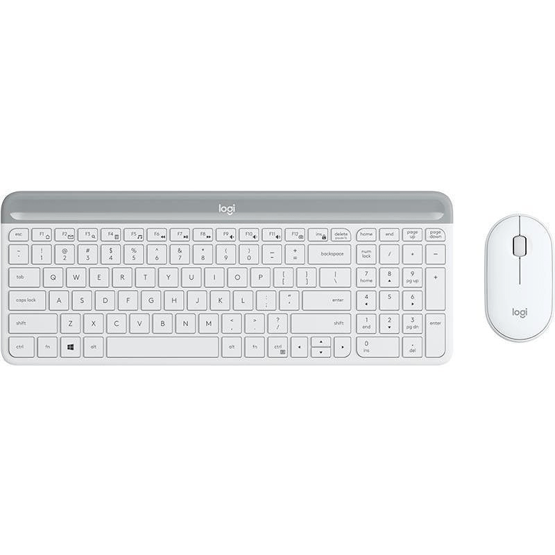 Logitech MK470 Slim Wireless Keyboard and Mouse Combo - White 920-009205