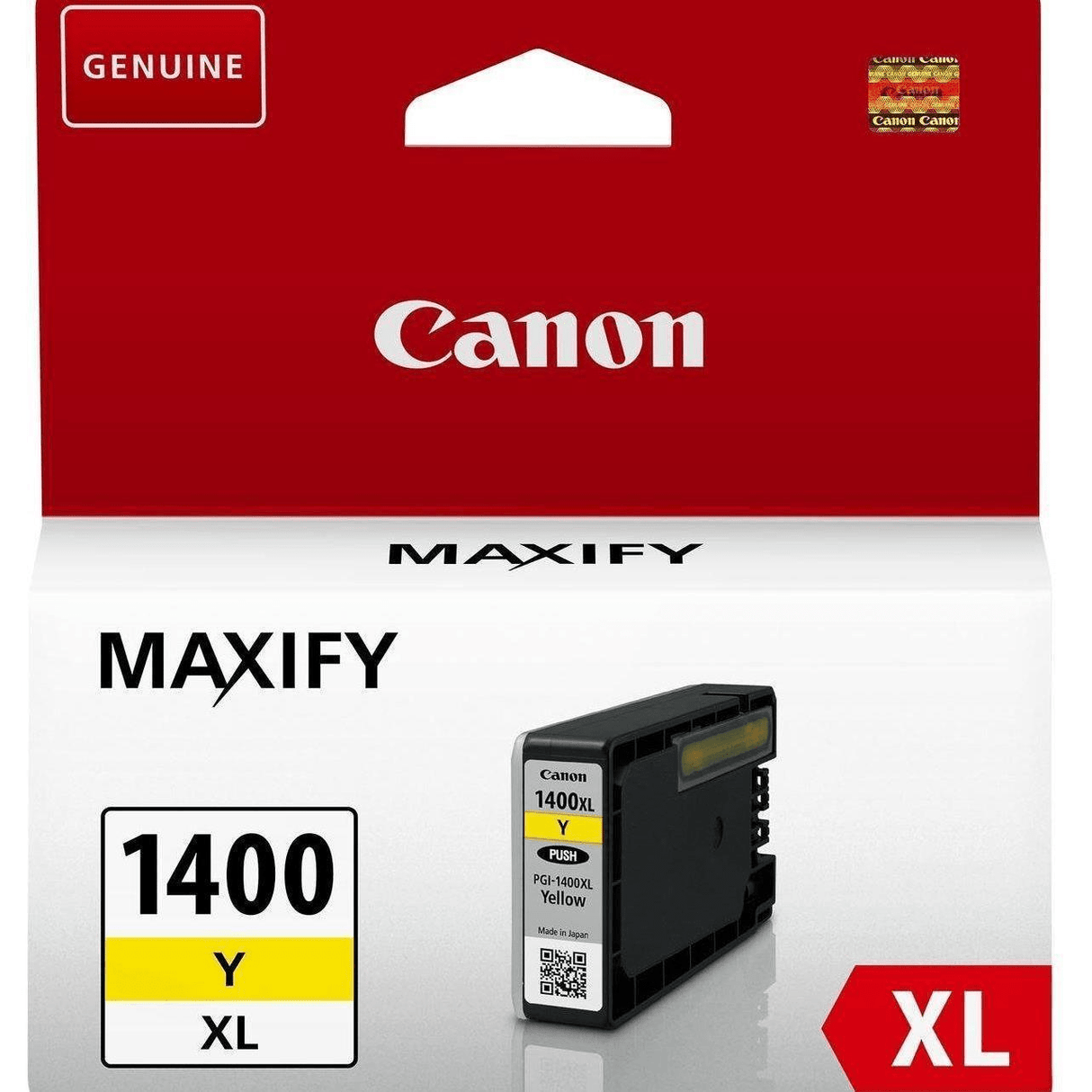 Canon PGI-1400XLY Yellow High Yield Printer Ink Cartridge Original 9204B001 Single-pack