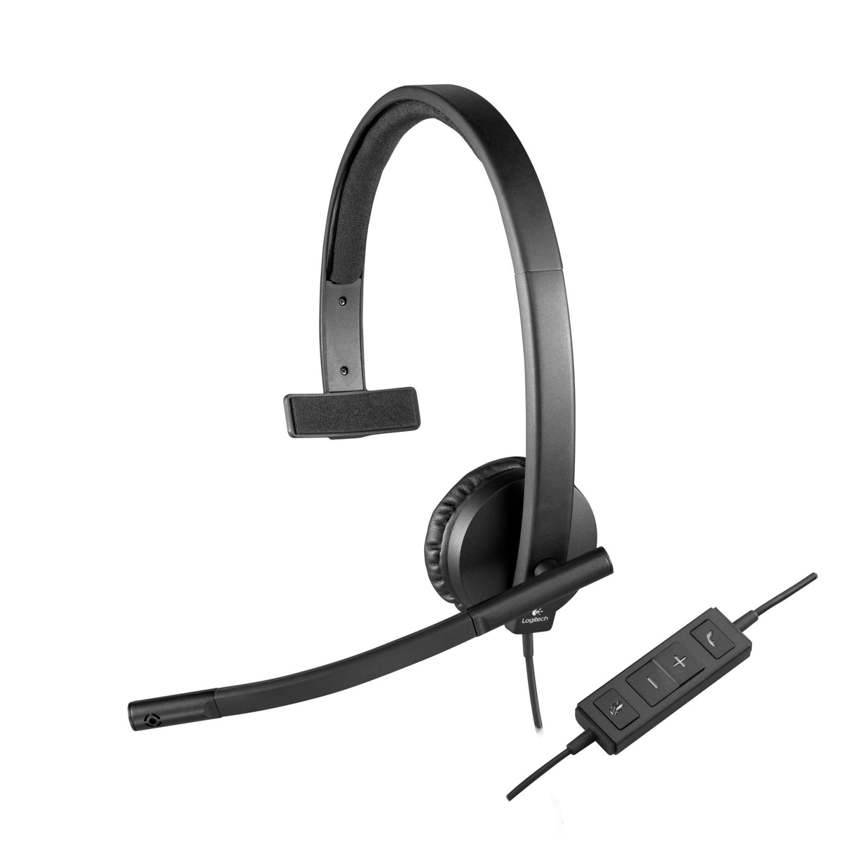 Logitech H570E USB Mono Headset With Noise-Cancelling Mic Black 981-000571